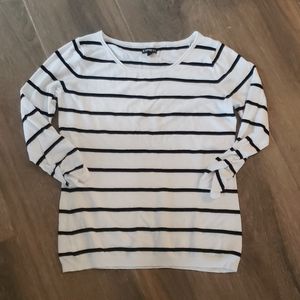 Express black and white top